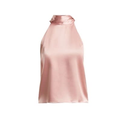 Two Halter Neck Satin Tops