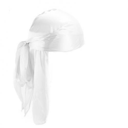 Plain Silk Durag - White