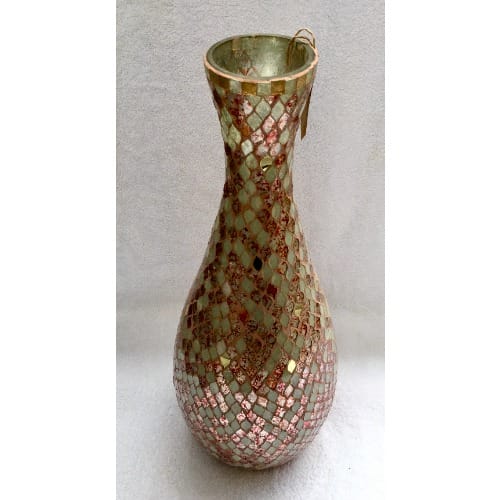 Sparkling Glass Flake Floor Vase