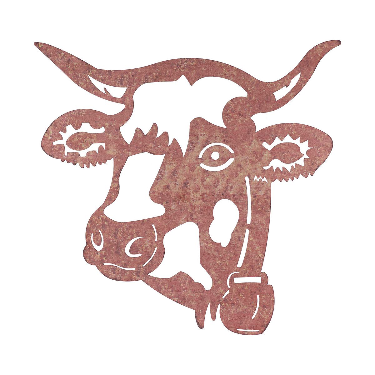 Peeping Cow Head Shape Animal Stake Decorative Metal Stake