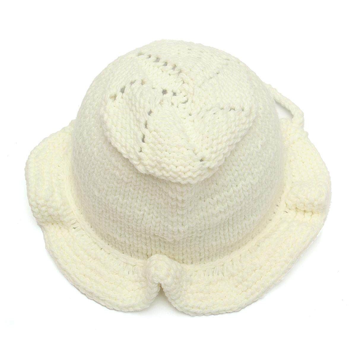 Toddler Kids Girl Boy Baby Infant Winter Warm Bonnet Crochet Knit Hat Beanie Cap Ivory Beige