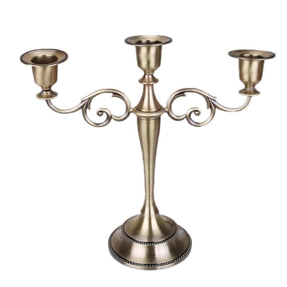1PC Antique Retro Gold Candlesticks Tall Bronze Silver