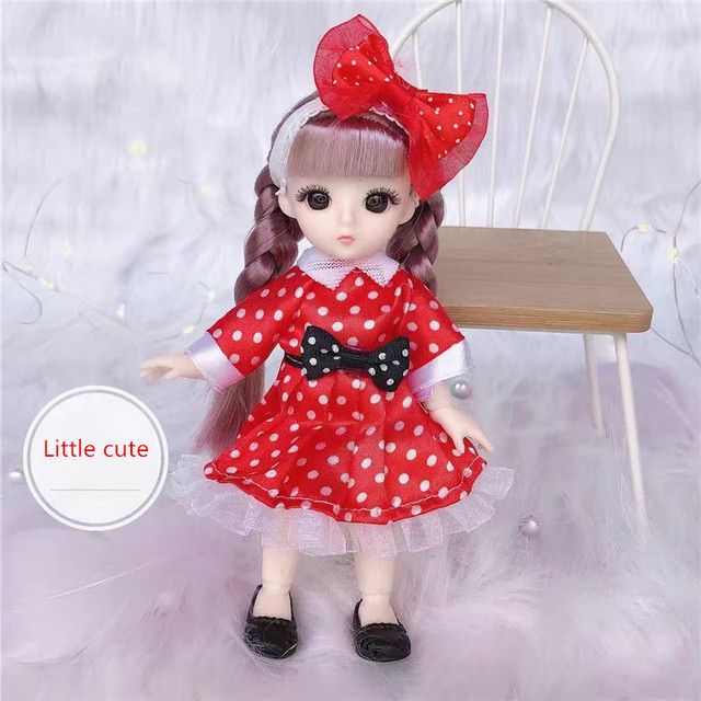 Mini 16cm Doll 13 Movable Joints 1/12 Multi_color Hair Princess Doll And Clothes Can Dress Up Girls