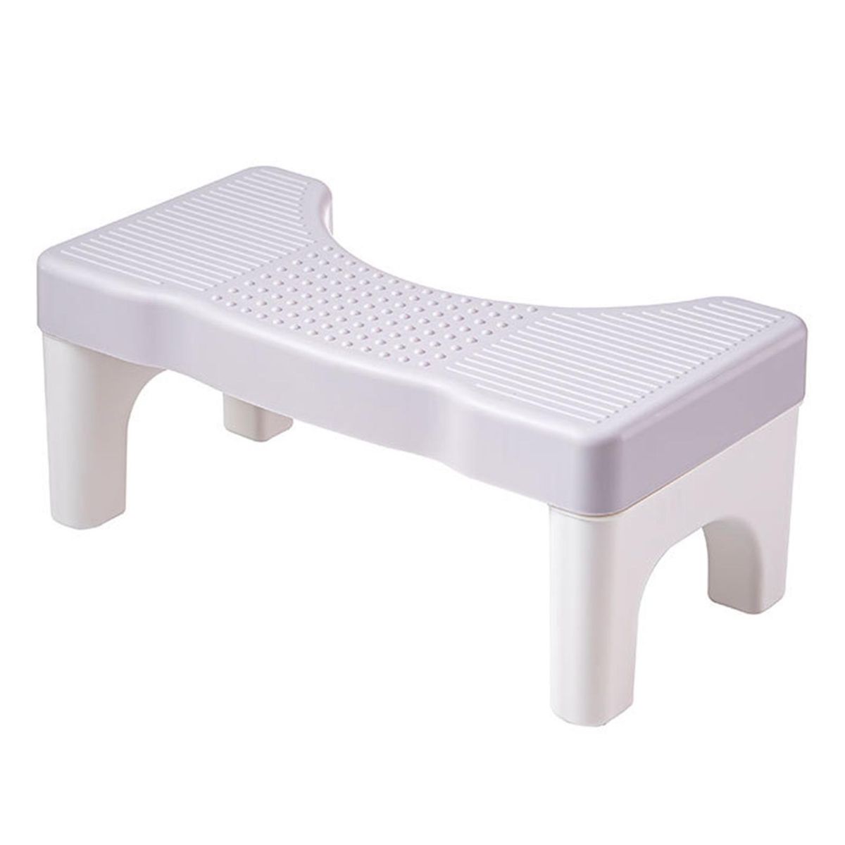 Non-slip Toilet Footstool Squatease Portable Non-slip Toilet for Ages Grey and White