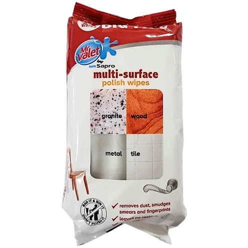 Mr Valet - Multi Surface Polish Wipes - 60 Wipes