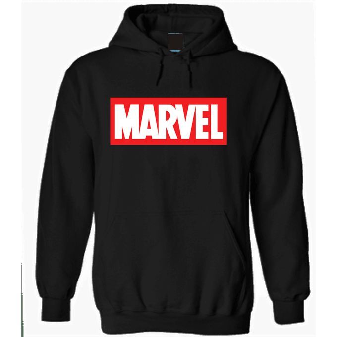Marvel Printed Customised Hoodie (Black)
