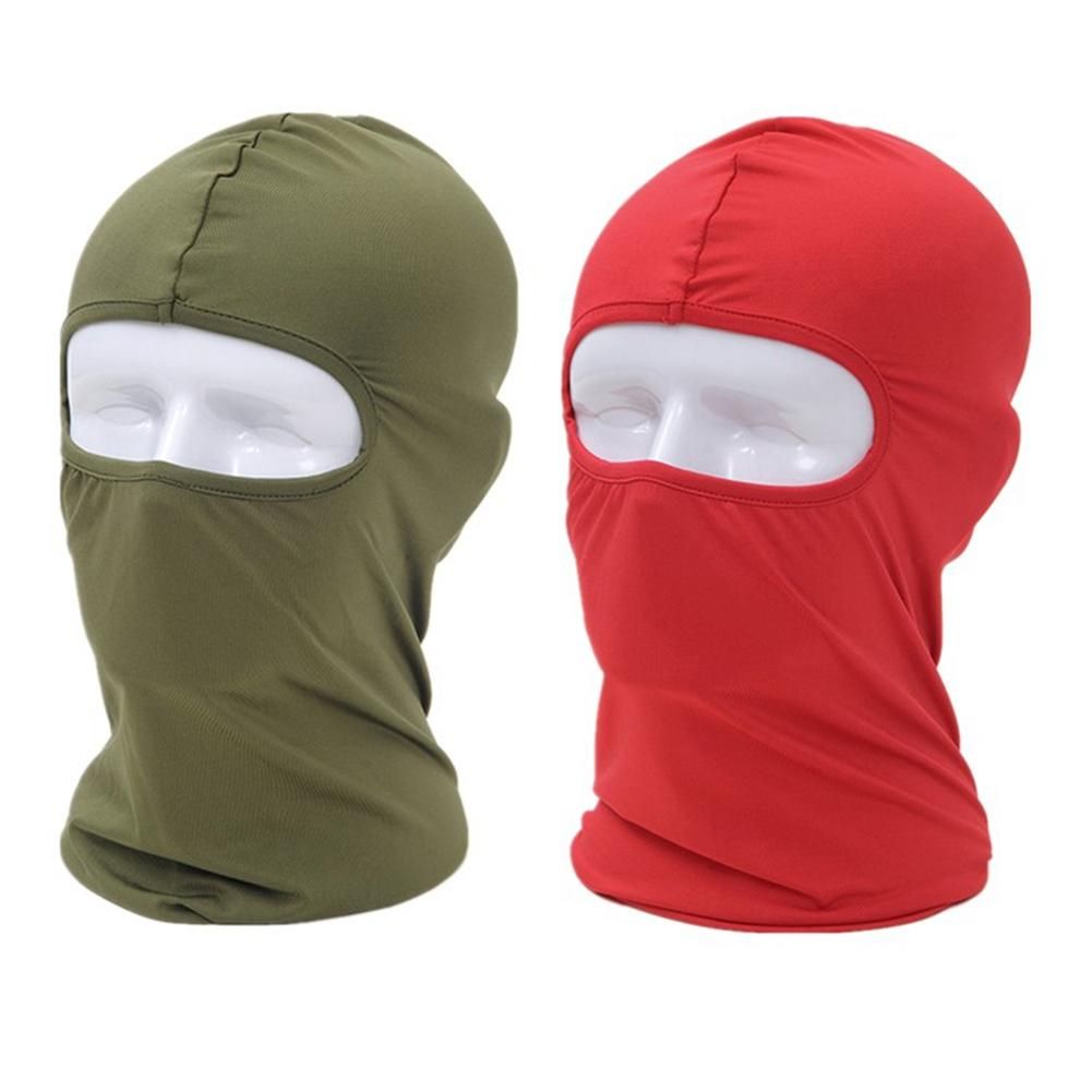 2Pcs Sun Protection Dust Proof Breathable-Army Green+Red