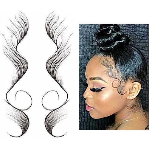 M-16 Diy HD Instant Press-on Realistic Temporal Tattoo Baby Hair Edges Stickers