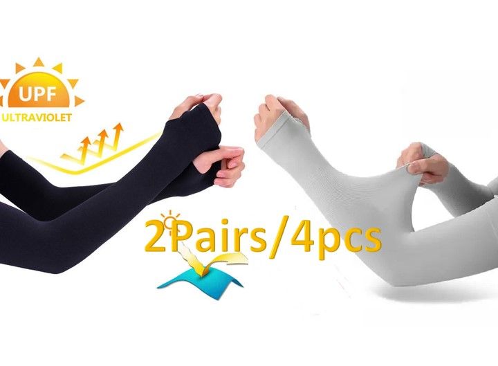Ice Sleeves Sunscreen Outdoor Arm Sleeves For Men And Women - 2pairs