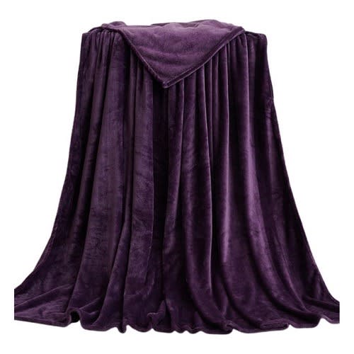 Flannel Fleece Blanket/comforter - Purple
