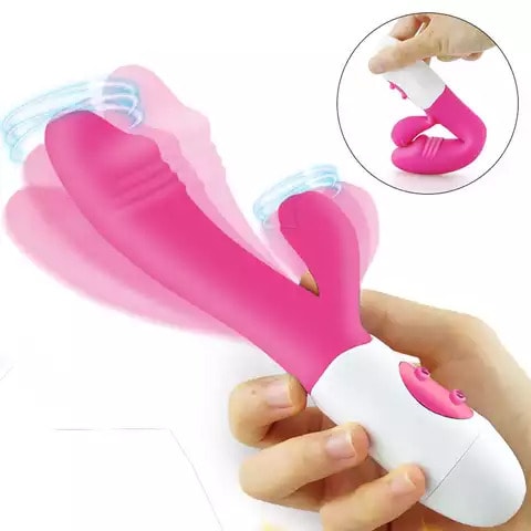 Rechargeable Silicone Rabbit Vibrator Sex Toy - 30 Kind Of Vibrations