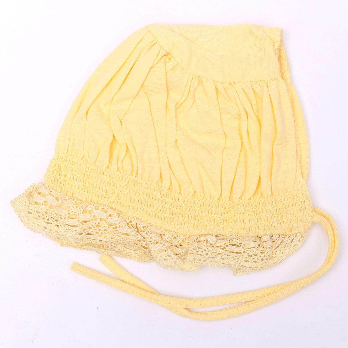 Cute Cotton Baby Girls Infant Toddlers Lace Flower Sunhat Kid Summer Cap Bonnet#Yellow Yellow Yellow