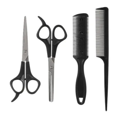 Hair Cutting Scissors Combo - Razor Comb - Tail Comb Sets