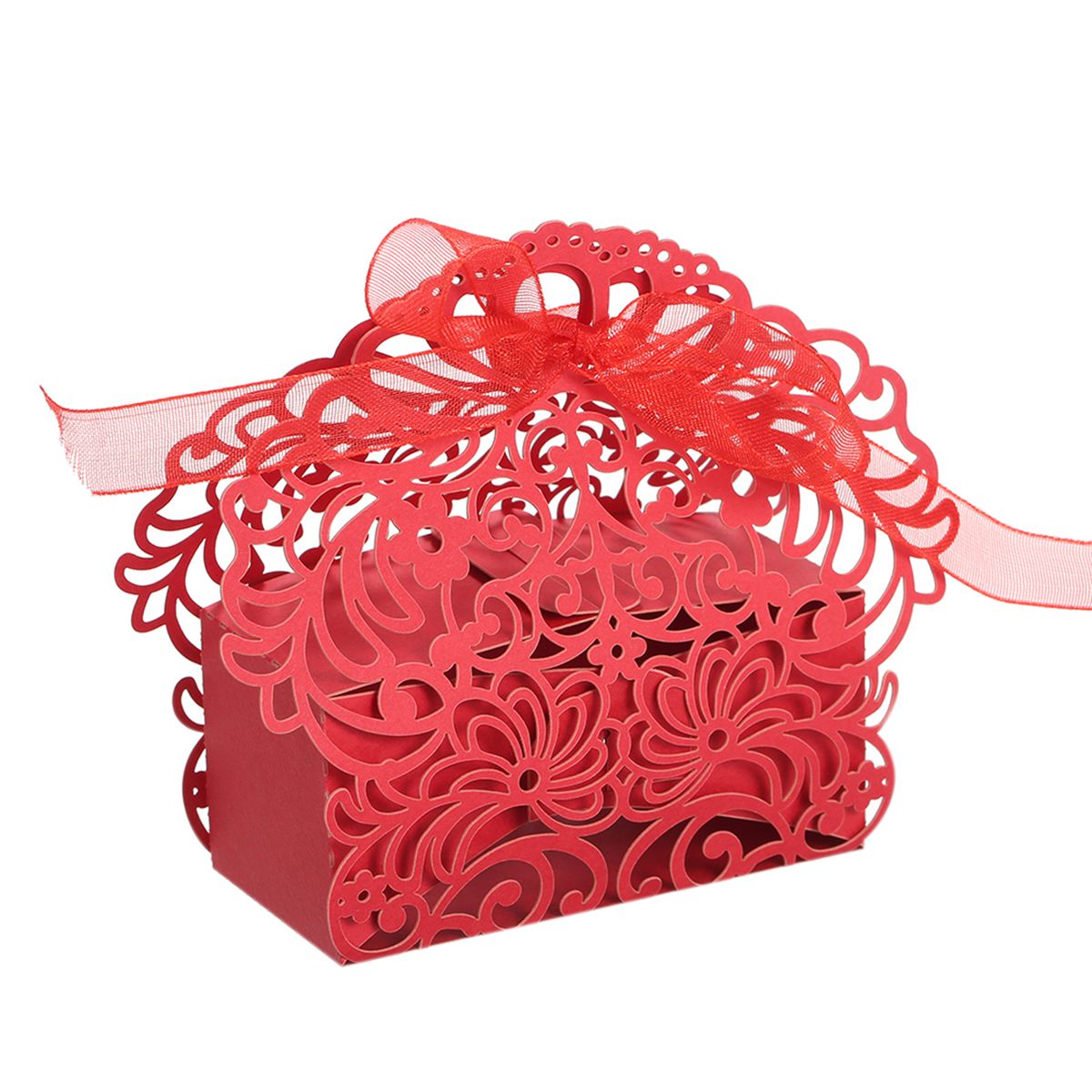 25Pcs Laser Cut Favor Boxes Hollow Design Candy Box Gift