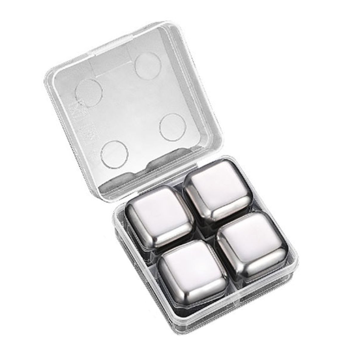 4Pcs Whiskey Cooler Metal Ice Cubes Beverage Beer Whiskey Rocks 4pcs