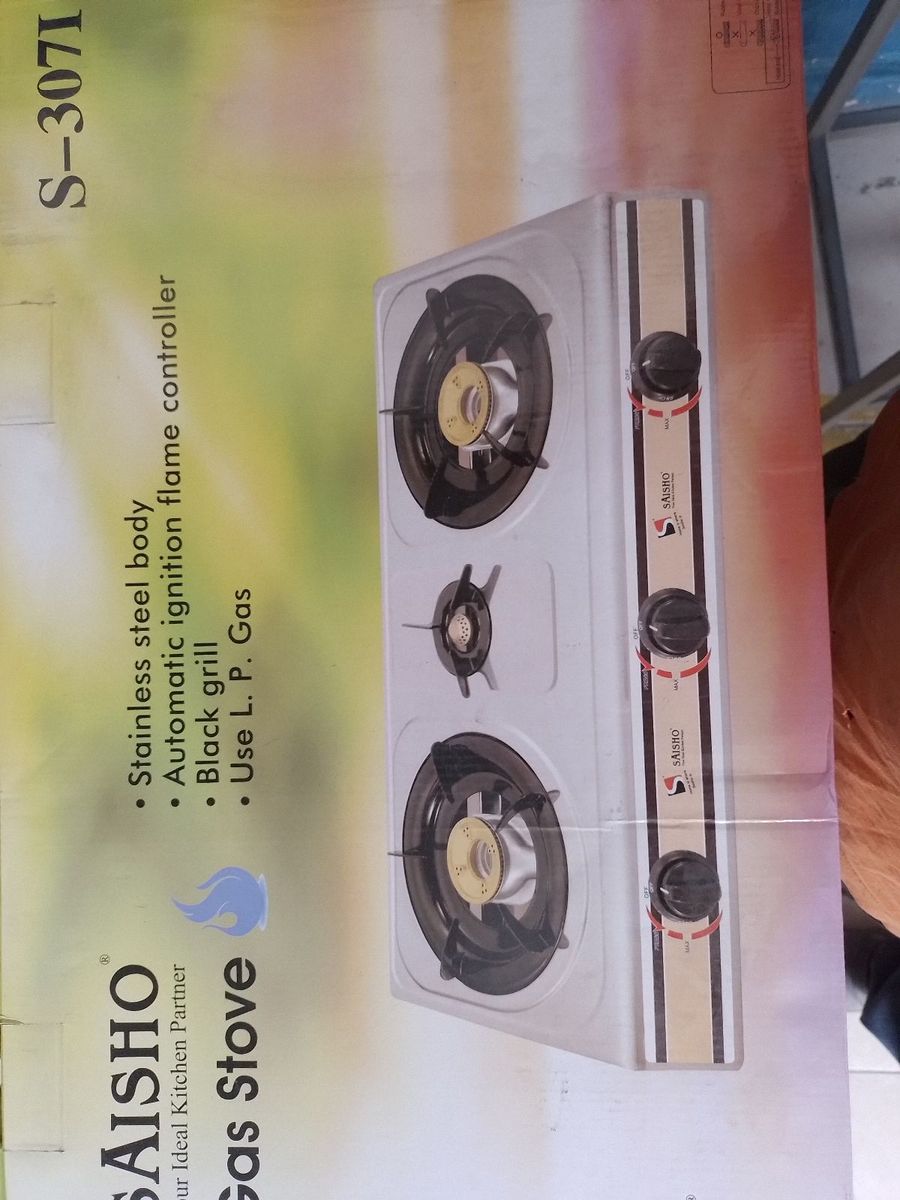 Steel Table Top Three Burner Gas Stove (S-307)