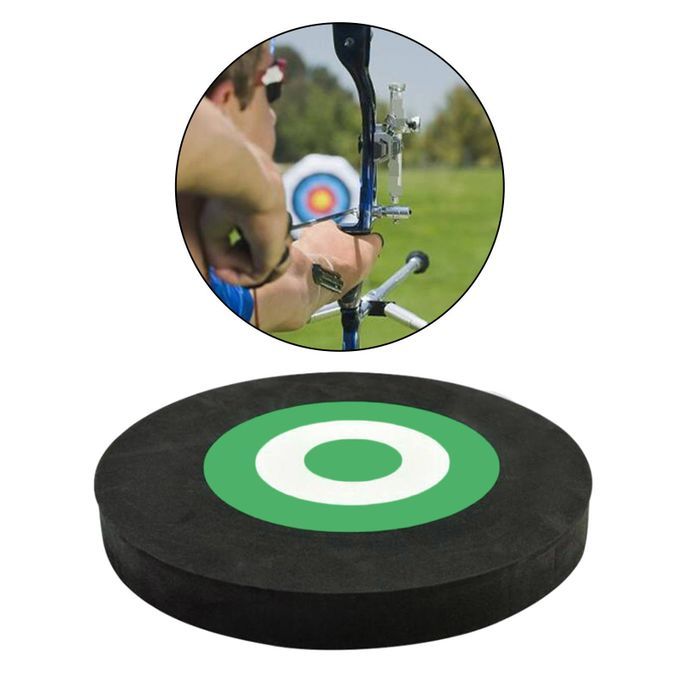 EVA Archery Arrow Target Round With 2pcs Colored Paper Black Green