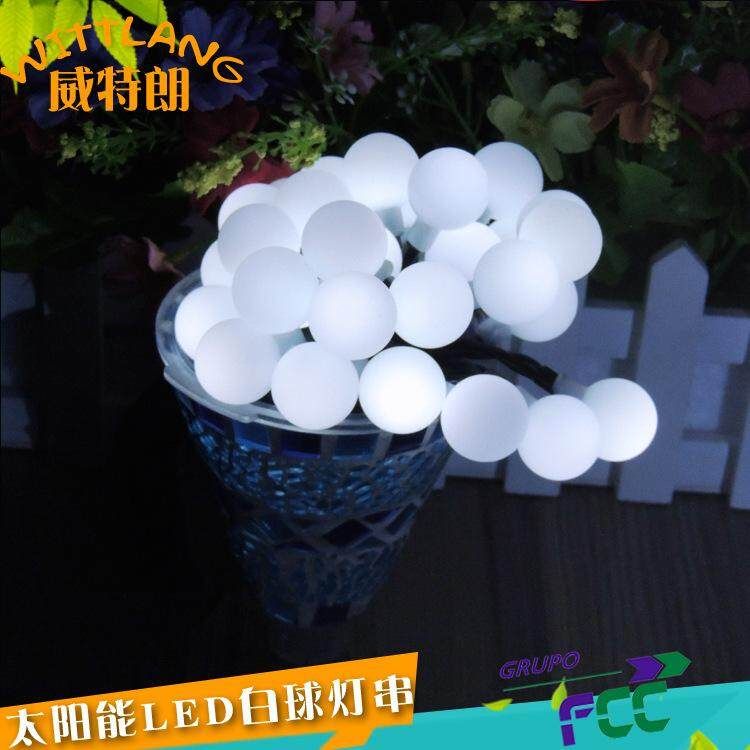 50 LED Solar Lamps LED String Fairy Lights Garland Christmas Solar Lights For Wedding Garden Party Decoration Outdoor 3XAA Powered Led Globe String Light Led Outdoor Party Decoration Positive White