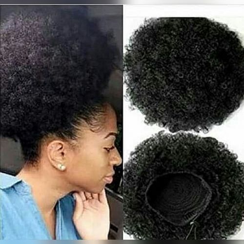 Very Full Hair Bun Afro Ponytail With Drawstring..1PCS