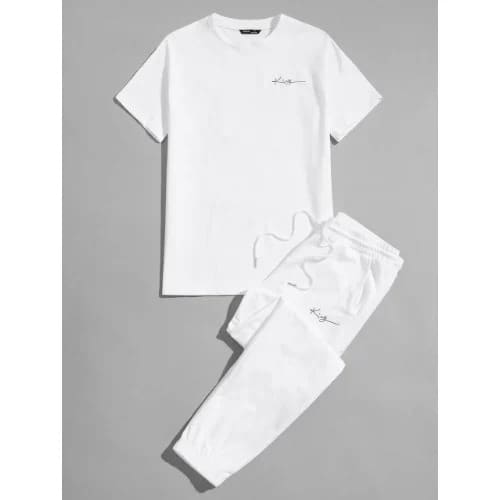 White Top And Joggers For Men