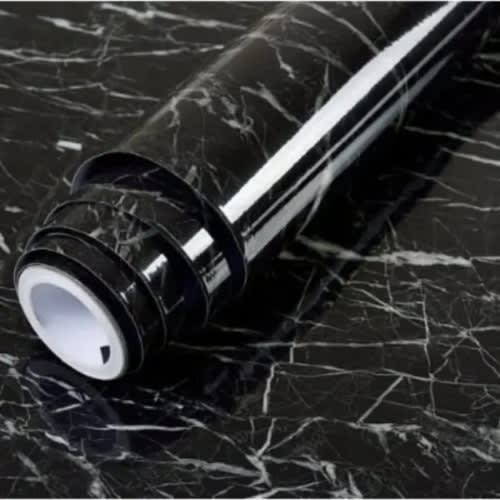 Marble Self Adhesive Sticker - Black