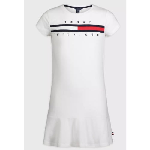 Little Girls Essential Short Sleeve Pieced T-shirt Dress