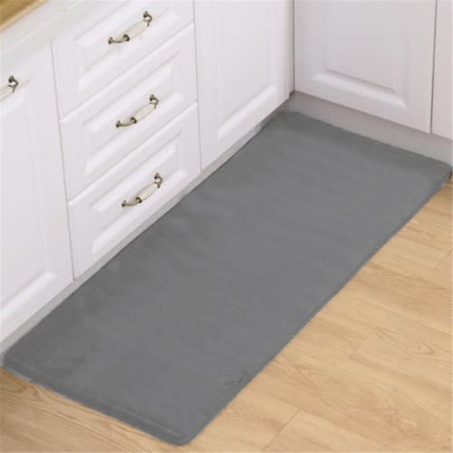 40x120cm Bedroom Kitchen & Bathroom Water Absorbent Soft Memory Foot Mat - Ash