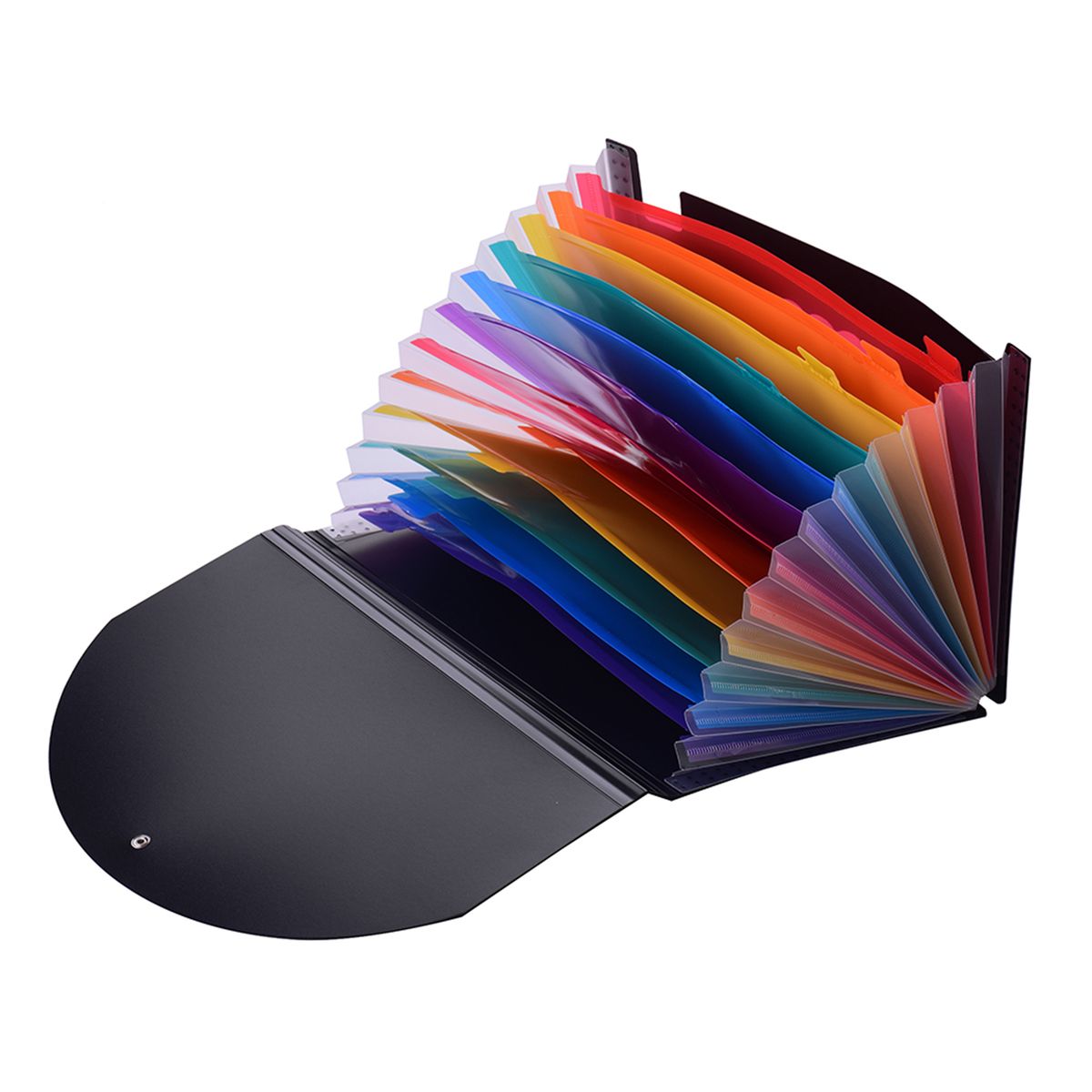 Accordian Expanding File Folder 12 Pockets Rainbow Coloured