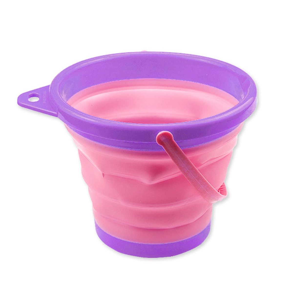 Folding Bucket Summer Beach Folding Bucket Pink Purple