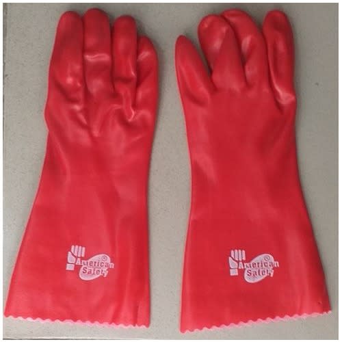 Red Rubber Electrical Hand Glove