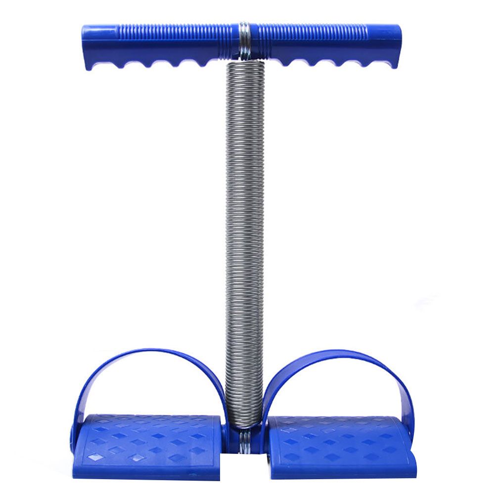 Elastic Sit-Up Pull Rope Spring Tension Band Foot Pedal-Blue