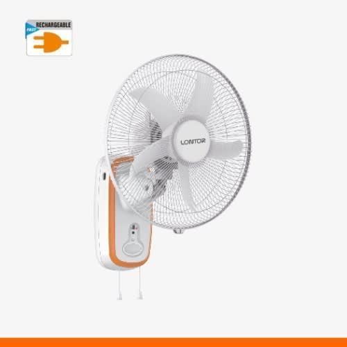 16" Rechargeable Wall Fan - White