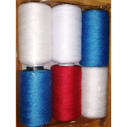 6 Spools Of Polyester Thread - Assortment 3