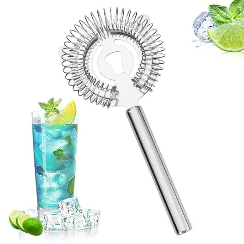 Stainless Steel Bar Cocktail Strainer Shaker Wine Ice Strainer Bar Percolator Colander Ice Strainer Mixed Barware Kitchen Tool