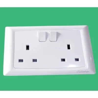 Portable Double Electric 13a 2-gang Switched Socket