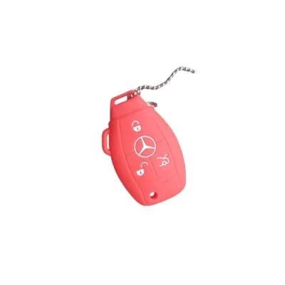 Silicone Remote Key Cover For Benz - Red