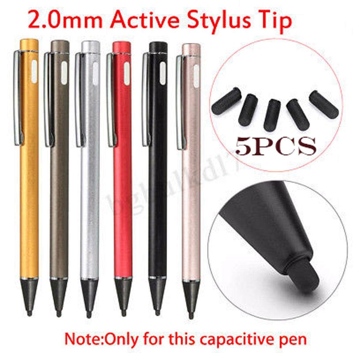 2.0mm Tip Active Stylus For IPad 2 Samsung Capacitive Screen Touch Pen Caps Nib