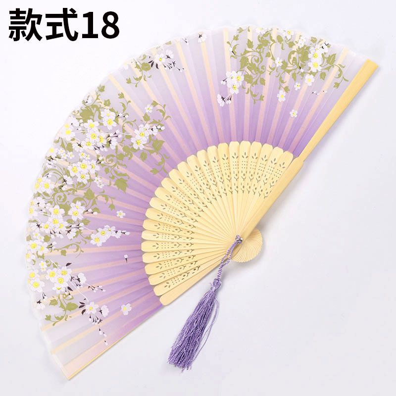 Bambu Fans Hand Ancient Eventail A Cheongsam Folding Fan National Inch Vintage Woman Fan Japanese Hand 7 Prop Wind Main