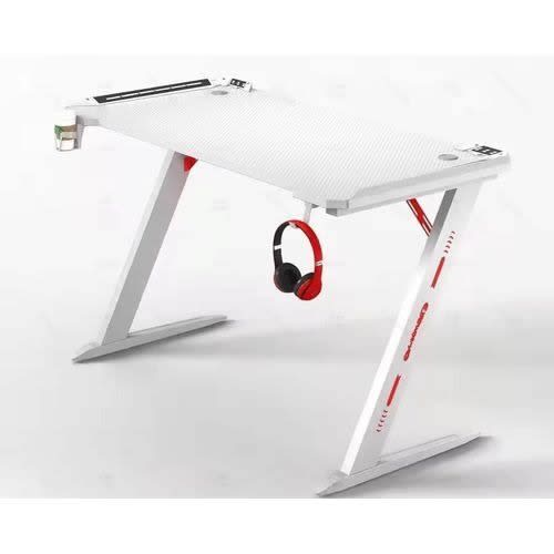 Modern Z Shaped Rgb Led Lights Gaming Table - 1.2m