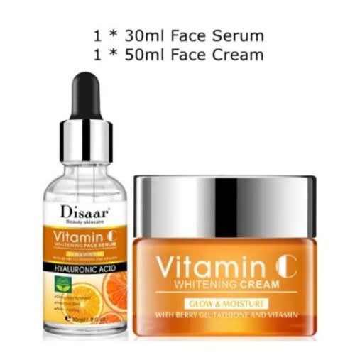 Vitamin C Face Serum & Face Cream - anti-aging,sunburn & Dark Spots Removal