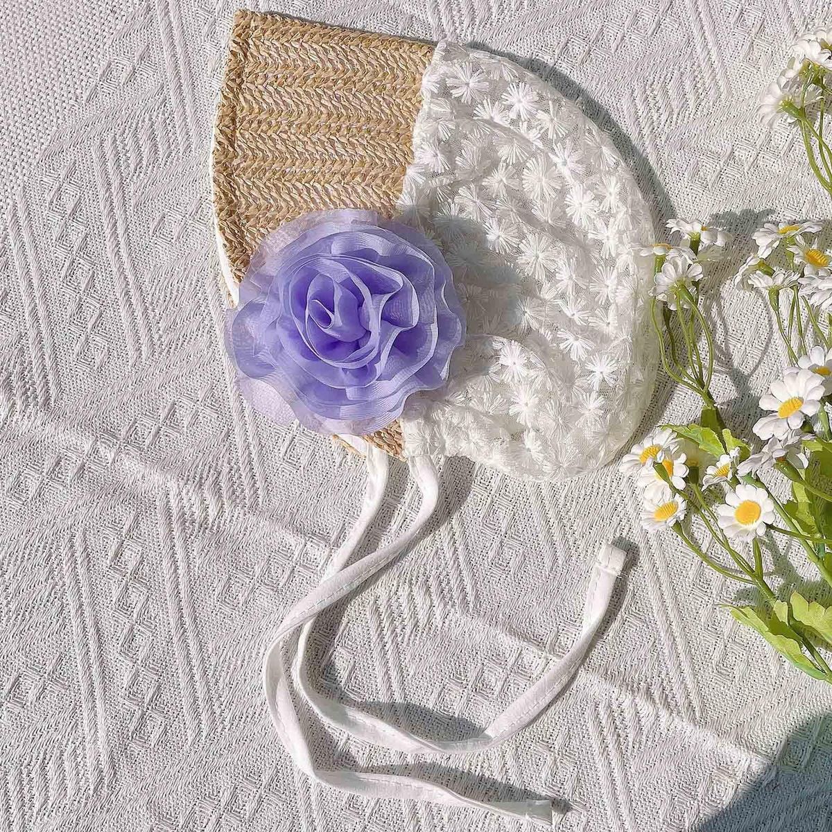 Summer Thin Small Edition Court Style Solid Hat Girls' born Sun Hat Hat Hat Big Head Summer Hats Women