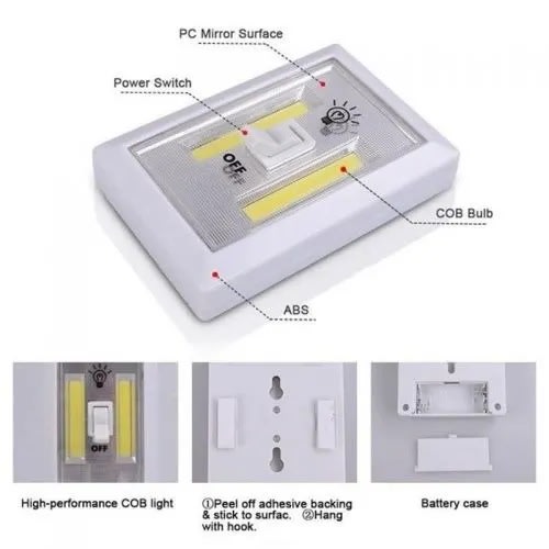 Indoor And Outdoor LED Wall Switch Light - Single