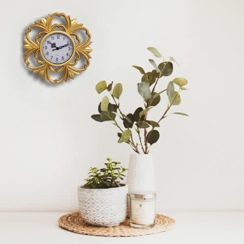 Decorative Wall Clock - Mini Flowery Vintage