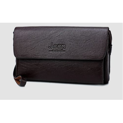 Jeep Leather Men's Wallet With Pen - Brown