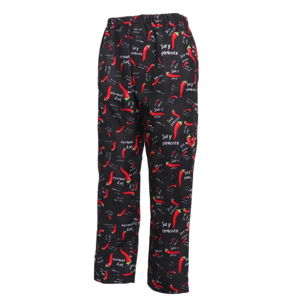 Chef Pants Trousers For Men Women, 12  Chilli Print