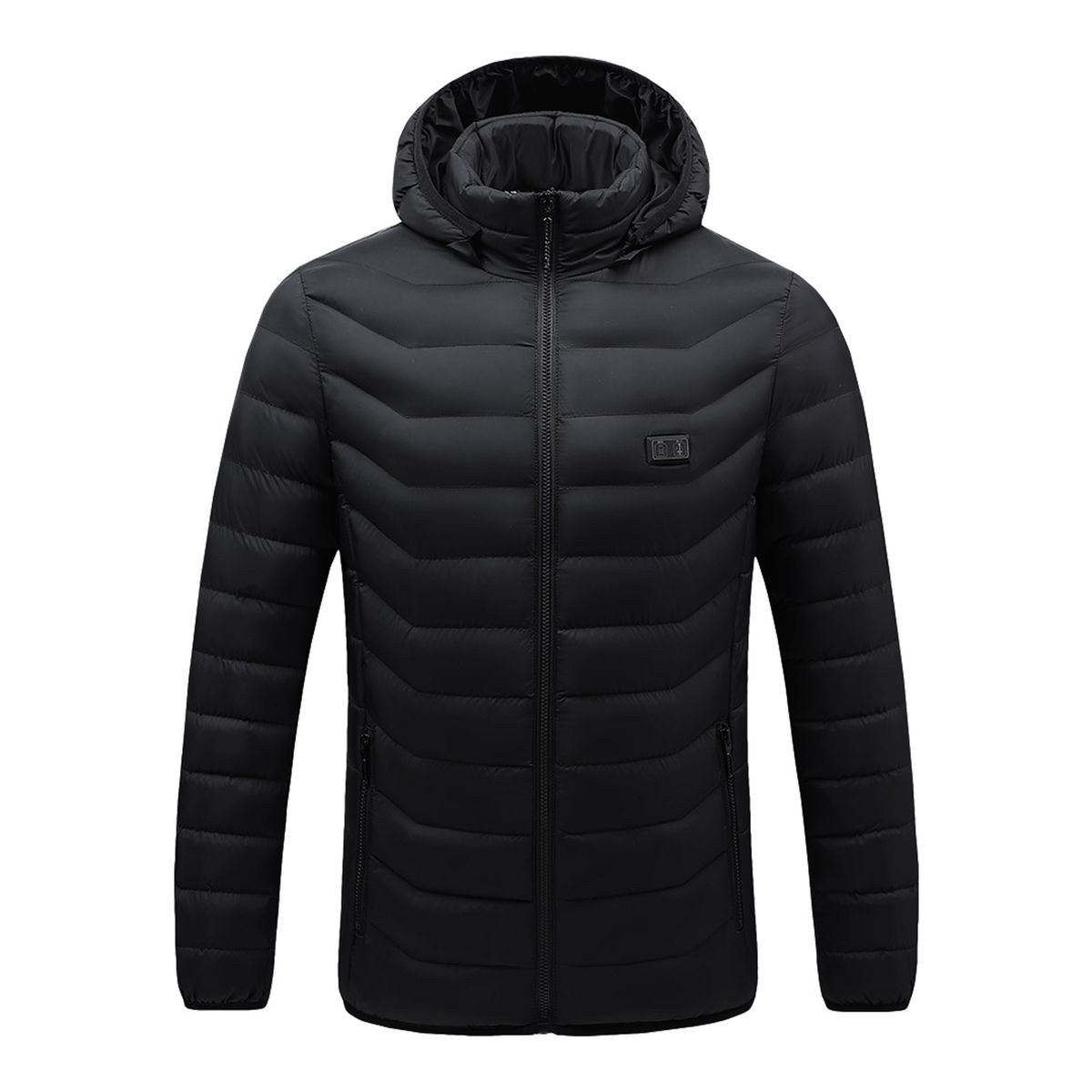 Men Heated Jackets USB Heating Detachable Hood Electric Warm