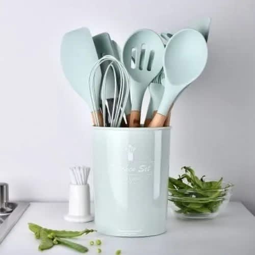 Silicon Non-stick Cooking Spoon Set-12 Pcs