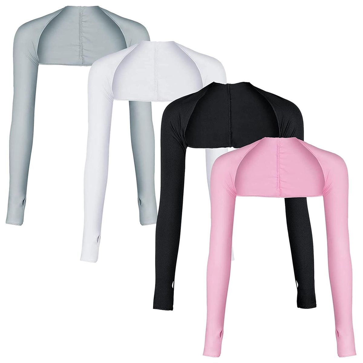 4 Pcs Shawl Arm Sleeves Sun Protection Shawl with Hole for