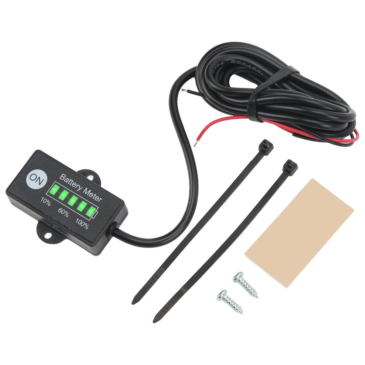 Battery Meter 12V 24V 5 LED Display IP65 Waterproof Auto