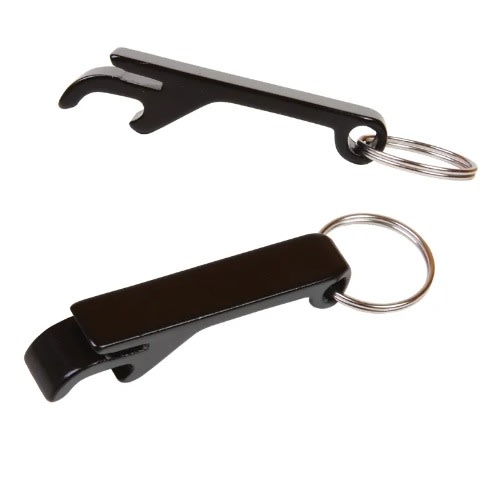 Key Chain Beer Bottle Opener - Black
